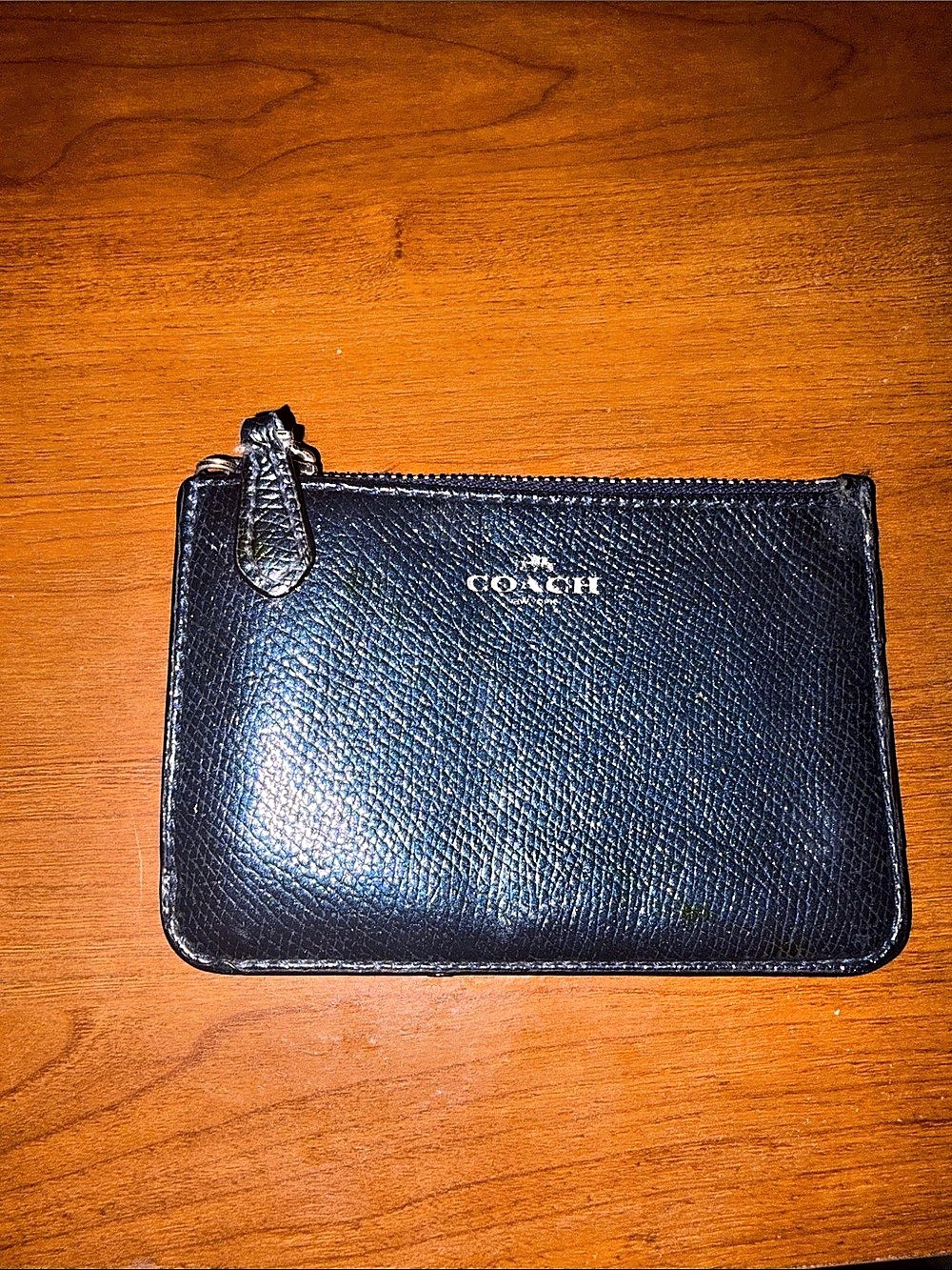 Coach Blue Zipper Pouch